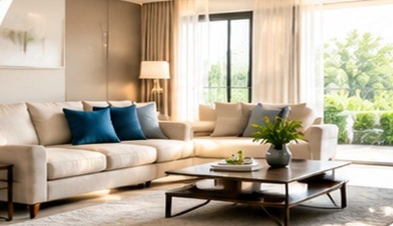 Clean, bright living room after professional home cleaning in Bahria Town Rawalpindi